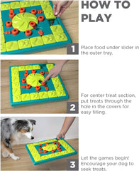 Outward Hound by Nina Ottosson Multipuzzle Level 4 Expert Dog Treat Puzzle for Enrichment, Blue
