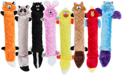 ZippyPaws - Jigglerz Tough No Stuffing Squeaky Plush Dog Toy with Crinkle Head and Tail - Skunk