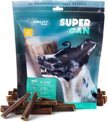 SUPERCAN BULLYSTICKS 6" Beef Bully Sticks for Small Medium Large Dogs (1pc) 100% Natural Dog Chews - Long Lasting Treats for Aggressive Chewers - Healthy Teeth