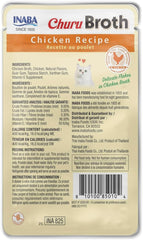 INABA Churu Broth for Cats, Creamy Broth with Shredded Chicken Side Dish Pouch, 1.4 Ounces per Pouch, 12 Pouches, Chicken Recipe
