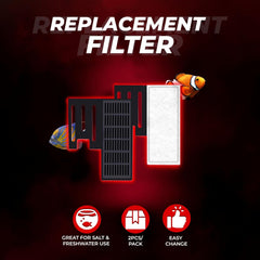 Aquatop Forza 45 GPH Power Filter Replacement – Great for Fresh & Saltwater – Advanced Filtration Design for Crystal Clear Water