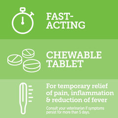 Canine Aspirin for Dogs | Fast Pain Relief | Large to X-Large Dogs | Liver Flavor | 120 Chewable Tablets