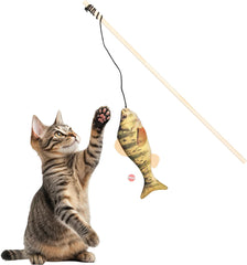SPOT Gone Fishin' Teaser Wand Cat Toy with Catnip Assorted Figures