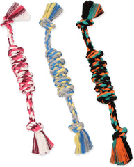 Mammoth Pet Products Flossy Chews Color Monkey Fist Bar - Colors Vary, MultiColored