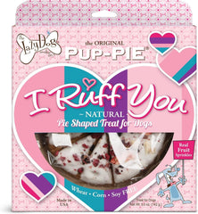 The Lazy Dog Cookie Co. I Ruff You Pup-Pie – All Natural Dog Treat for Special Occasions – Healthy Dog Cookies Made in USA – 6" Celebration Pie – Best Natural Treats for Dogs, 5 oz (Ruff You)