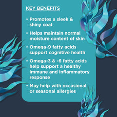 Nulo Functional Omega Dog Supplement, Made with Omega-9 Fatty Acids to Support Dog Skin and Coat Health and Helps Seasonal Allergies, 90 Soft Chews