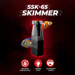Aquarium Surface Skimmer 65 GPH Flow Rate – Efficient Waste Removal – Ideal for Tanks Up to 100 Gallons – Ideal for Freshwater & Saltwater Compatible