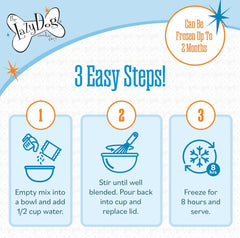 The Lazy Dog Cookie Co. Make-at-Home Ice Cream Mix Birthday Cake, Vanilla with Confetti Sprinkles Dog Treats, 4.5 oz