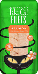 Tiki Cat Filet, All Natural Wild Caught Salmon, Single Ingredient High Moisture Non-GMO Wet Cat Food Topper, for All Life Stages