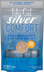 Tiki Cat Silver Comfort Mousse, Chicken & Chicken Liver, High-Calorie Formulated for Older Cats Aged 11+, Senior Wet Cat Food