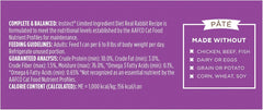 Instinct Limited Ingredient Diet, Natural Wet Cat Food, Grain Free Recipe - Real Rabbit, 5.5 oz. Cans (Pack of 12)