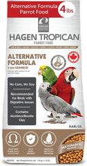 Hari Tropican Bird Food, Hagen Parrot Food Alternative Formula for Birds with Digestive Issues, No Soy or Corn, 4mm Granules, 4 lb Bag