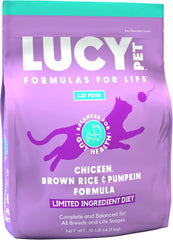 Lucy Pet Products Chicken, Brown Rice & Pumpkin, LID Cat Food