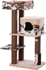 PetPals 50” Grand Maine Coon™ Cat Tree – Cowboy, with Large Condo,Big Top Perch, Extra Durable & Sturdy Large Cat Tower (Brown)