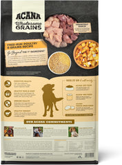 ACANA Wholesome Grains Dry Dog Food, Free-Run Poultry, Real Chicken & Turkey and Eggs Dog Food Recip