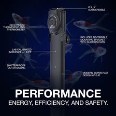 Cobalt Aquatics Neo-Therm Pro Aquarium Heater - Accurate ±0.5°F Electronic Thermostat - Shatterproof for Freshwater & Saltwater Tanks