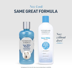 Veterinary Formula Smart Coat Complex Snow White Shampoo for Dogs and Cats – Gently Remove Stains and Yellowing Without Bleach or Peroxide – Cleans, Deodorizes, and Brightens White Coats