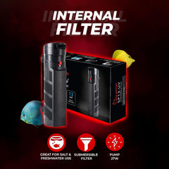 Aquatop 395 GPH Internal Filter with 13W UV Light - for Up to 150 Gallon Fish Tanks, UV for Crystal Clear Water, Fresh & Saltwater Use, Aquarium Filters for Fish & Turtle Tanks, SP13-UV
