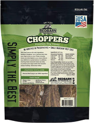 Redbarn Pet Products Natural Choppers Beef Lung Chew Treats for Dogs - Premium Made in USA Rawhide-Free Single Ingredient High Protein Low Fat - 9 oz Bag