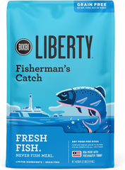 BIXBI Liberty Grain Free Dry Dog Food, Fisherman's Catch, 22 lbs - Fresh Fish, No Fish Meal - Gently Steamed & Cooked - No Soy, Corn, Rice or Wheat for Easy Digestion - USA Made