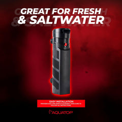 Aquatop 395 GPH Internal Filter with 13W UV Light - for Up to 150 Gallon Fish Tanks, UV for Crystal Clear Water, Fresh & Saltwater Use, Aquarium Filters for Fish & Turtle Tanks, SP13-UV