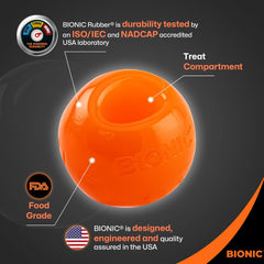 BIONIC Ball Dog Toy, Large - Interactive Dog Chew Toy That Stands Up to The Toughest Chewers