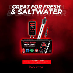 Aquatop Hercules Titanium Heater with Digital Controller – for 300-Gallon Tanks – Adjustable Temperature – for Fresh & Saltwater Aquariums