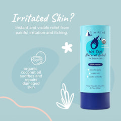 kin+kind Hot Spot Treatment for Dogs & Cats- Itch Relief, Skin Soothing and Healing Balm - Coconut Oil, Beeswax, Sweet Fennel Oil - All Natural - Made in USA