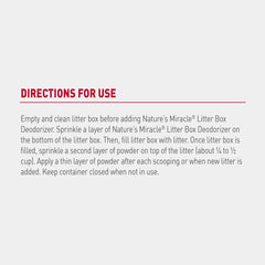 Nature's Miracle Litter Box Deodorizer, 20 Ounces, Litter Deodorizing Powder, Cat Odor Control Formula