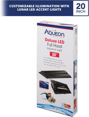 Aqueon LED Deluxe Fish Tank Aquarium Full Hood, Black