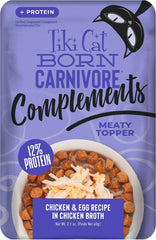 Tiki Cat Born Carnivore Complements Wet Cat Food Topper, Chicken & Egg