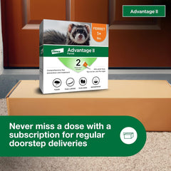 Advantage II Ferret Vet-Recommended Flea Treatment & Prevention | Ferret 1+ lbs. | 2-Month Supply