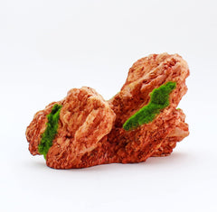 Penn-Plax Aqua-Flora Aquarium Living Resin Decoration with Embedded Glosso Plant Seeds – Red Rock – Safe and Healthy for Freshwater Fish