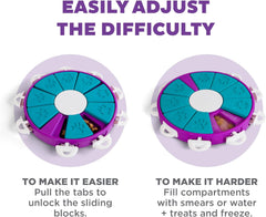 Nina Ottosson Dog Twister Treat Puzzle Enrichment Toy, Level 3 Advanced, Purple