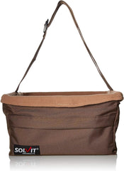 Solvit Product PetSafe Happy Ride Booster Seat - Dog Booster Seat for Cars, Trucks and SUVs - Easy to Adjust Strap - Durable Fleece Liner is Machine Washable and Easy to Clean - Medium, Brown