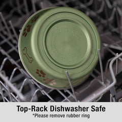 Loving Pets Bella Dog Bowls- Stainless Steel Dog & Cat Bowls - Spill Proof Dog Food Bowl, Cat Bowl, Puppy Essentials & Pet Supplies Great for Home & Travel