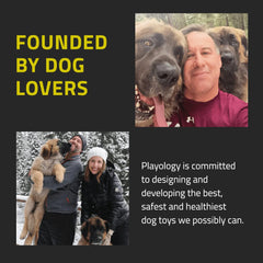 Playology Squeaky Bounce Ball Dog Toy, for Large Dogs (35lbs and Up) - for Heavy Chewers - Engaging All-Natural Chicken Scented Toy - Non-Toxic Materials