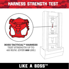 Boss Dog Tactical Harness, Hot Pink