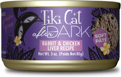 Tiki Cat After Dark Pâté, Rabbit & Chicken Liver, High-Protein and 100% Non-GMO Ingredients, Wet Cat Food for Adult Cats