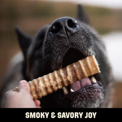 Barkworthies USA Hickory Smoked Beef Trachea - 6 Inch 3 Count (Pack of 1) - Natural Glucosamine and Chondroitin, High Protein, Smoky Aroma
