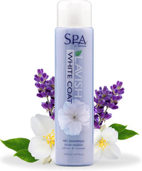 TropiClean SPA Lavish Dog Shampoo | Dog Whitening Shampoo For White Coats & All Other Coat Types | Naturally Derived Salon Grade Ingredients |16oz