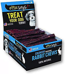 Etta Says! Premium Rabbit Chews - All Natural, Grain Free Dog Treat, Chew, Usa Made