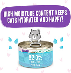 Weruva B.F.F. Play - Best Feline Friend Paté Lovers, Aw Yeah!, Chicken & Beef Best Buds with Chicken & Beef, 2.8oz Can (Pack of 12)