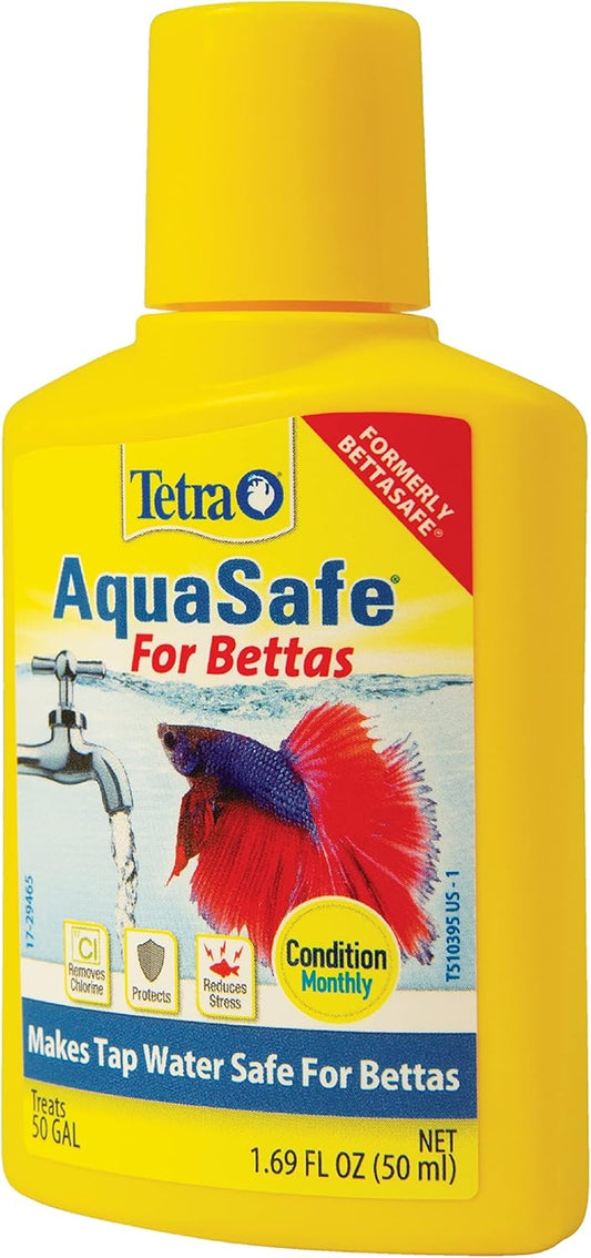 Tetra BettaSafe, Aquarium Water Conditioner For Bettas, 1.69-Ounce, 50ml, Golds & Yellows (16837)