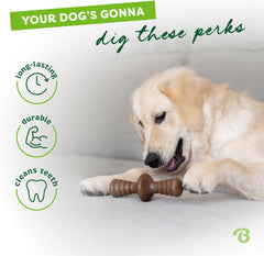 Benebone Zaggler Rolling Dog Chew Toy for Aggressive Chewers, Real Bacon, Made in USA