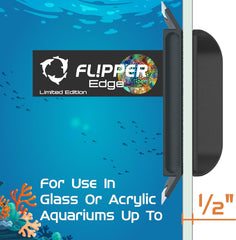 Flipper Cleaner FL!PPER Flipper EDGE Limited Edition Floating Magnetic Aquarium Cleaner | 2-In-1 Dual Blade Scrubber & Scraper Fish Tank Cleaner Tools for Efficient Cleaning & Acrylic Surface Maintenance