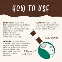 TropiClean Enticers Kong Dental Ball Kit for Medium Dogs | Teeth Cleaning Gel | Smoked Beef Brisket Flavor |