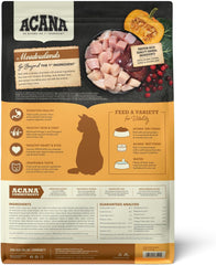 ACANA Highest Protein Meadowlands Grain-Free Dry Cat Food, Free-Run Chicken and Turkey and Chicken Liver Cat Food Recipe