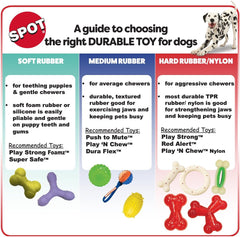 Spot® Ethical Pets 54101 Play Strong Rubber Ball with Rope, 2.25", Red