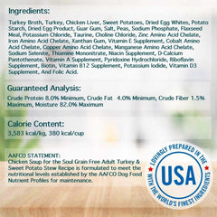 Chicken Soup for the Soul All Natural Premium Grain-Free All Life Stage Wet Dog Food, Real Meat First Ingredient, No By-Products, Turkey & Sweet Potato Stew, 13oz (Pack of 12)